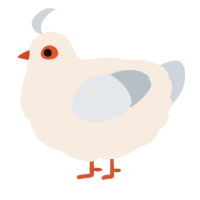 A cream and mist chicken