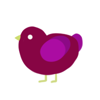 LJ - Subject 997, a maroon and plum chicken