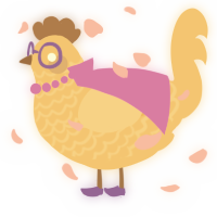 A honey chicken with a lace pattern