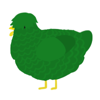 A leaf chicken with a lace pattern