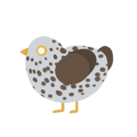 (unnamed), a mist and bark chicken with a speckle pattern