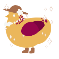 A honey and maroon chicken with a neck-band pattern