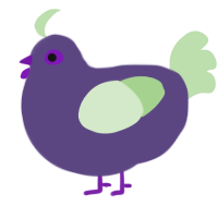 A overcast and gluppy chicken