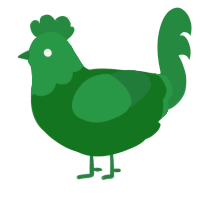 Block of Emerald, a leaf and viridian chicken with a head pattern