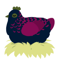 A tumblr and wine chicken with a half-lace pattern