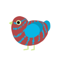 (unnamed), a red and cerulean chicken with a bar pattern