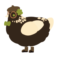 A mist and tumblr chicken with a neck-speckle pattern