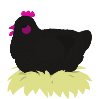 A sable chicken with a lace pattern