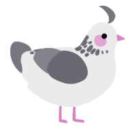 A black and ash chicken with a neck-speckle pattern