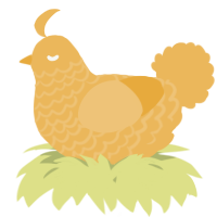 A honey chicken with a lace pattern