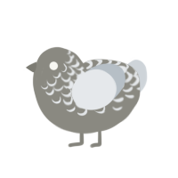 (unnamed), a ash and mist chicken with a half-lace pattern