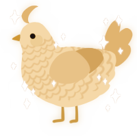 A honey and orange chicken with a lace pattern