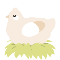 A cream chicken