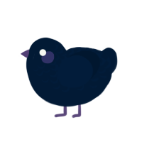 The Void, a tumblr chicken with a half-lace pattern