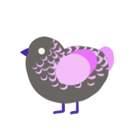 (unnamed), a grey and lavender chicken with a half-lace pattern