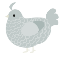 A silver chicken with a lace pattern