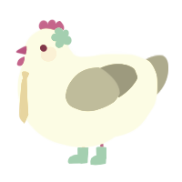 A cream and ash chicken
