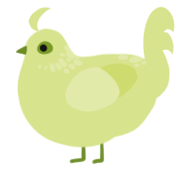 A lemon chicken with a neck-speckle pattern