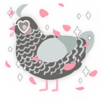 A grey and silver chicken with a lace pattern