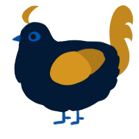A tumblr and ochre chicken