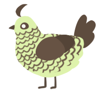 A apple and bark chicken with a lace pattern