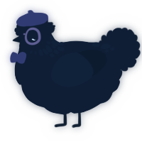 A tumblr chicken with a neck-speckle pattern