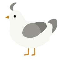 A white and ash chicken