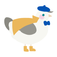 A white and ash chicken