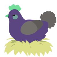 A overcast and grey chicken