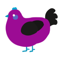 A plum and sable chicken
