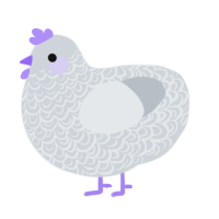 A mist chicken with a double-lace pattern