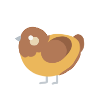 Almond Muffin, a honey and brown chicken with a head pattern