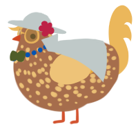 A brown and honey chicken with a speckle pattern