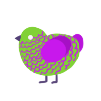 (unnamed), a grass and amethyst chicken with a lace pattern