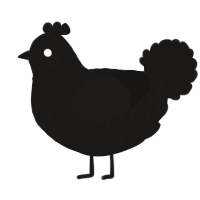 A sable chicken with a lace pattern