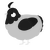 A silver and tumblr chicken with a head pattern