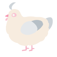 A cream and mist chicken