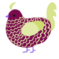 A wine and lemon chicken with a lace pattern