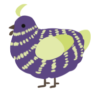A overcast and lemon chicken with a bar pattern