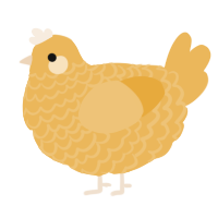 A honey chicken with a lace pattern