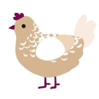 A beige and cream chicken with a half-lace pattern
