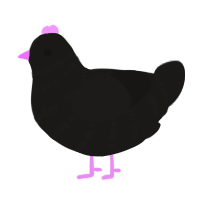 A sable chicken with a bar pattern