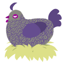 A ash and overcast chicken with a double-lace pattern