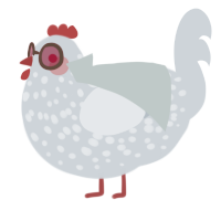 A mist chicken with a speckle pattern