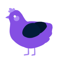 A blurple and tumblr chicken