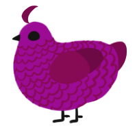 A plum and wine chicken with a lace pattern