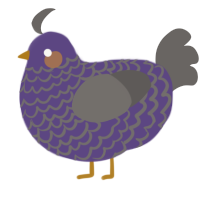 A overcast and grey chicken with a lace pattern
