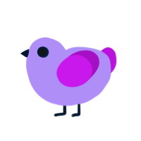 Giant Soda, a lilac and amethyst chicken