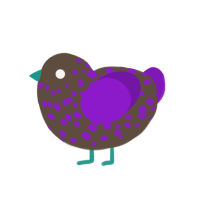 (unnamed), a bark and violet chicken with a speckle pattern