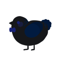 A sable and tumblr chicken with a neck-band pattern